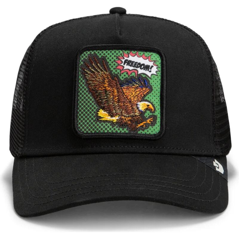 kasketter-buet-sort-snapback-freedom-eagle-pop-art-strikes-back-the-farm-goorin-bros