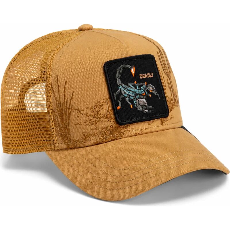 kasketter-buet-brun-snapback-scorpion-badlands-deadly-the-farm-goorin-bros