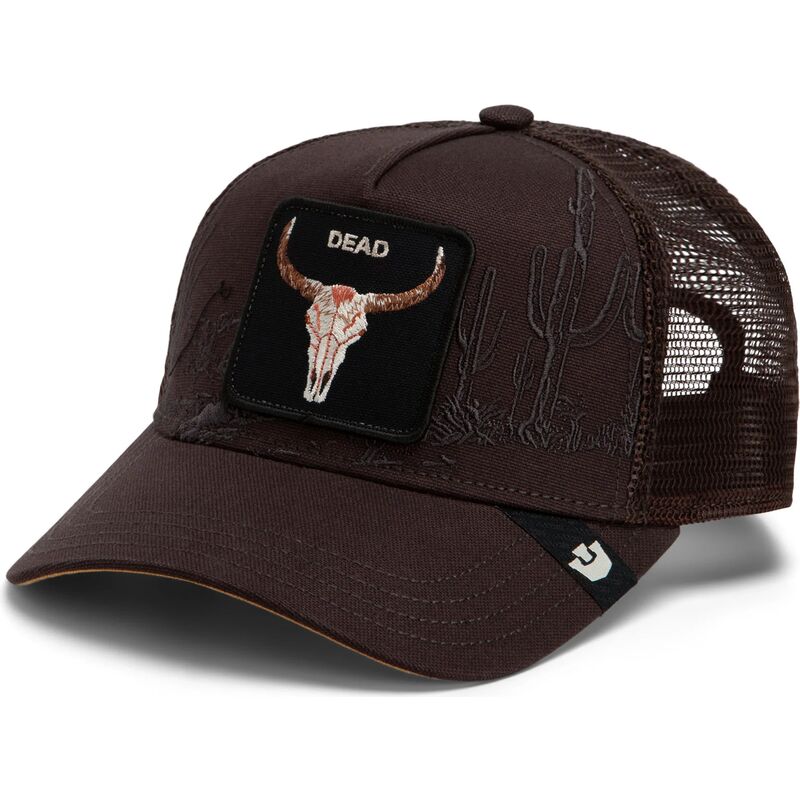 kasketter-buet-brun-snapback-skull-badlands-dead-the-farm-goorin-bros kasketter-buet-brun-snapback-skull-badlands-dead-the-farm-goorin-bros