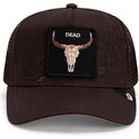 kasketter-buet-brun-snapback-skull-badlands-dead-the-farm-goorin-bros