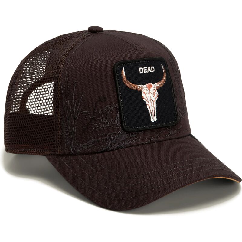 kasketter-buet-brun-snapback-skull-badlands-dead-the-farm-goorin-bros kasketter-buet-brun-snapback-skull-badlands-dead-the-farm-goorin-bros