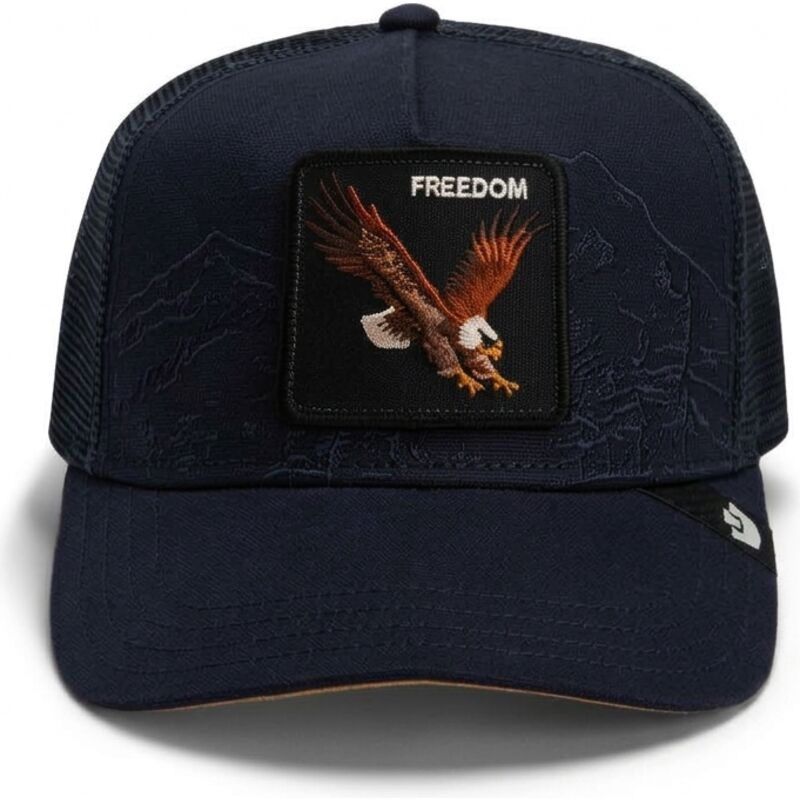 kasketter-buet-marinebla-snapback-eagle-badlands-freedom-the-farm-goorin-bros