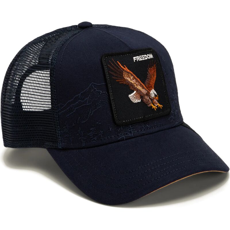 kasketter-buet-marinebla-snapback-eagle-badlands-freedom-the-farm-goorin-bros
