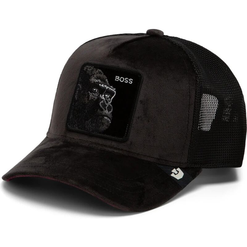 kasketter-buet-sort-snapback-velour-boss-the-farm-goorin-bros