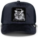 kasketter-buet-marinebla-snapback-velour-wise-ass-the-farm-goorin-bros