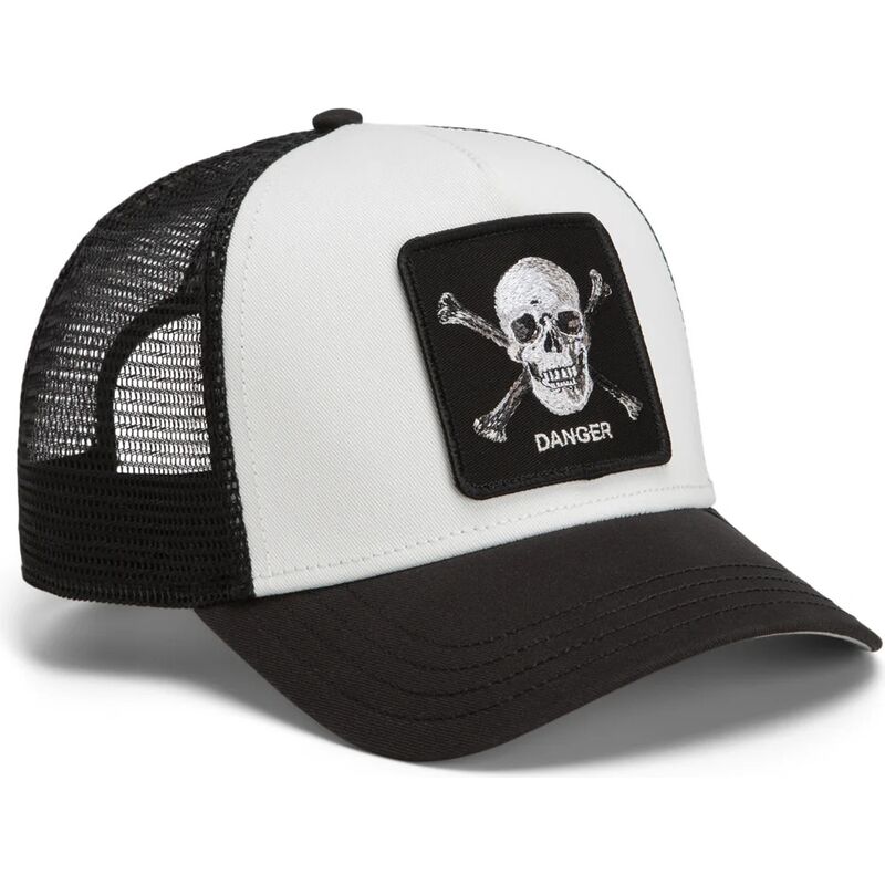 kasketter-buet-sort-snapback-danger-skull-and-crossbones-original-recipe-the-farm-goorin-bros