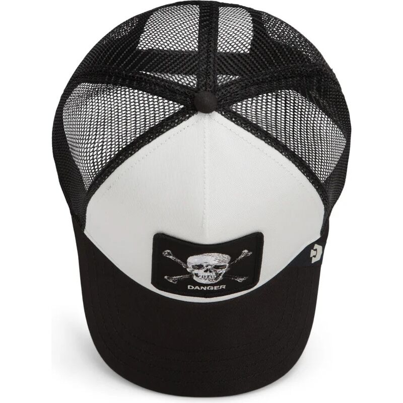 kasketter-buet-sort-snapback-danger-skull-and-crossbones-original-recipe-the-farm-goorin-bros