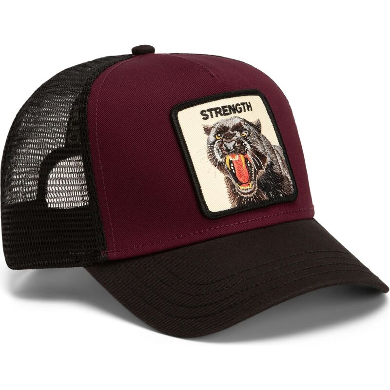 kasketter-buet-rod-snapback-strength-panther-original-recipe-the-farm-goorin-bros