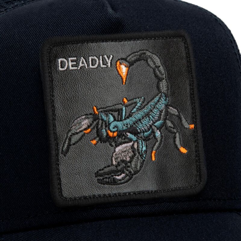 kasketter-buet-sort-snapback-deadly-scorpion-original-recipe-the-farm-goorin-bros