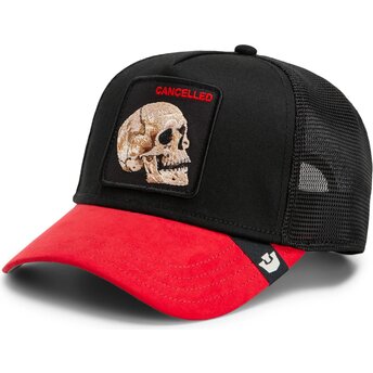 Kasketter buet sort snapback Cancelled Skull Microsuede The Farm Goorin Bros.