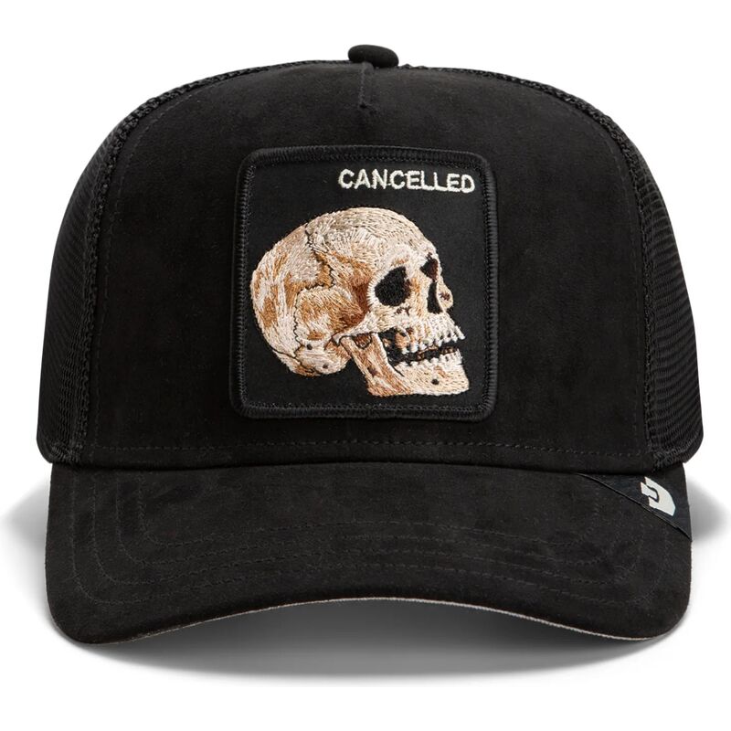 kasketter-buet-sort-snapback-suede-cancelled-skull-microsuede-the-farm-goorin-bros kasketter-buet-sort-snapback-suede-cancelled-skull-microsuede-the-farm-goorin-bros