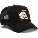 kasketter-buet-sort-snapback-suede-cancelled-skull-microsuede-the-farm-goorin-bros