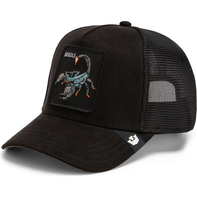 kasketter-buet-sort-snapback-suede-scorpion-microsuede-the-farm-goorin-bros