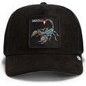 kasketter-buet-sort-snapback-suede-scorpion-microsuede-the-farm-goorin-bros