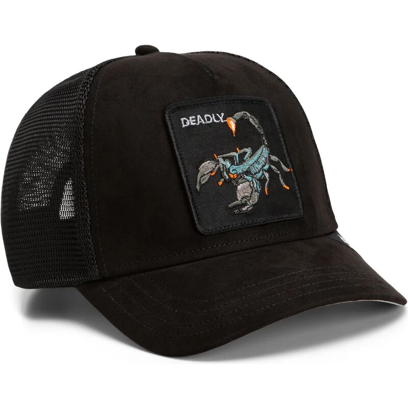 kasketter-buet-sort-snapback-suede-scorpion-microsuede-the-farm-goorin-bros