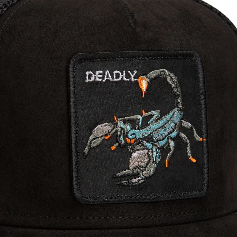 kasketter-buet-sort-snapback-suede-scorpion-microsuede-the-farm-goorin-bros