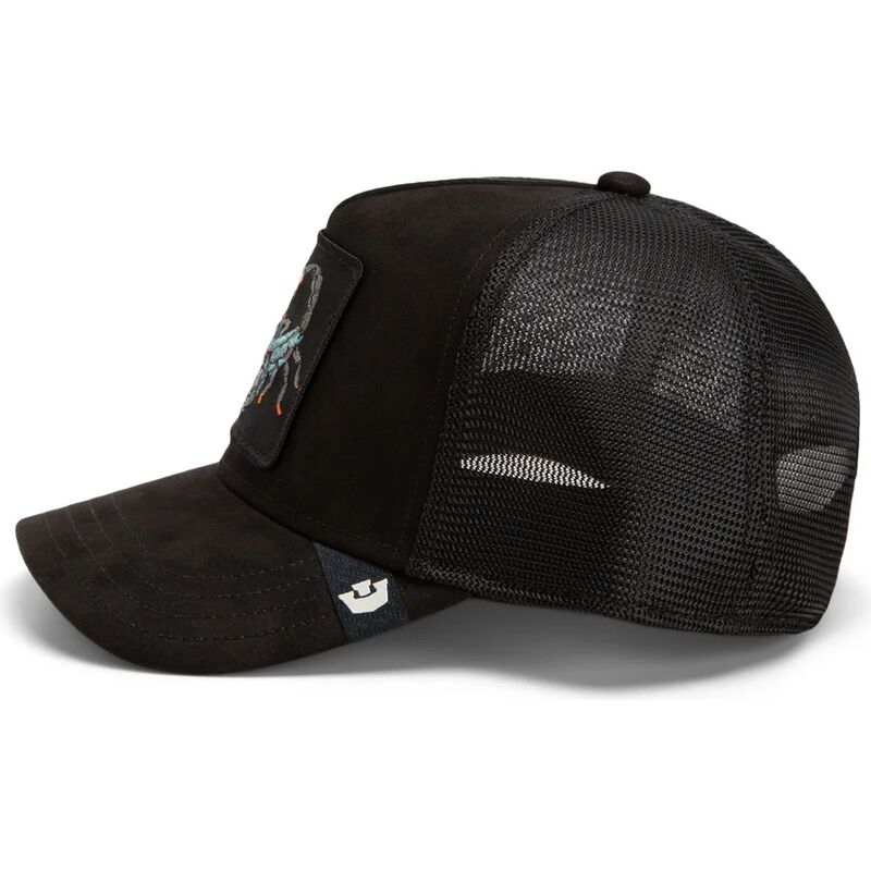 kasketter-buet-sort-snapback-suede-scorpion-microsuede-the-farm-goorin-bros