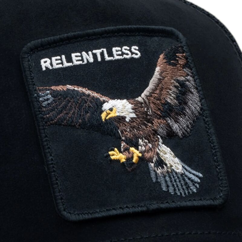 kasketter-buet-sort-snapback-suede-relentless-eagle-microsuede-the-farm-goorin-bros