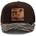 kasketter-buet-brun-snapback-engraved-dog-camo-glitch-the-farm-goorin-bros