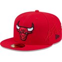 kasketter-flad-rod-tilpasset-59fifty-side-script-fra-chicago-bulls-nba-af-new-era