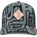 kasketter-buet-gron-snapback-hft-denim-oracle-af-djinns