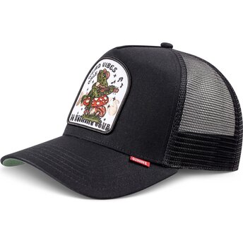 Kasketter buet sort snapback HFT Do Nothing Club Weird Vibes Frog af Djinns