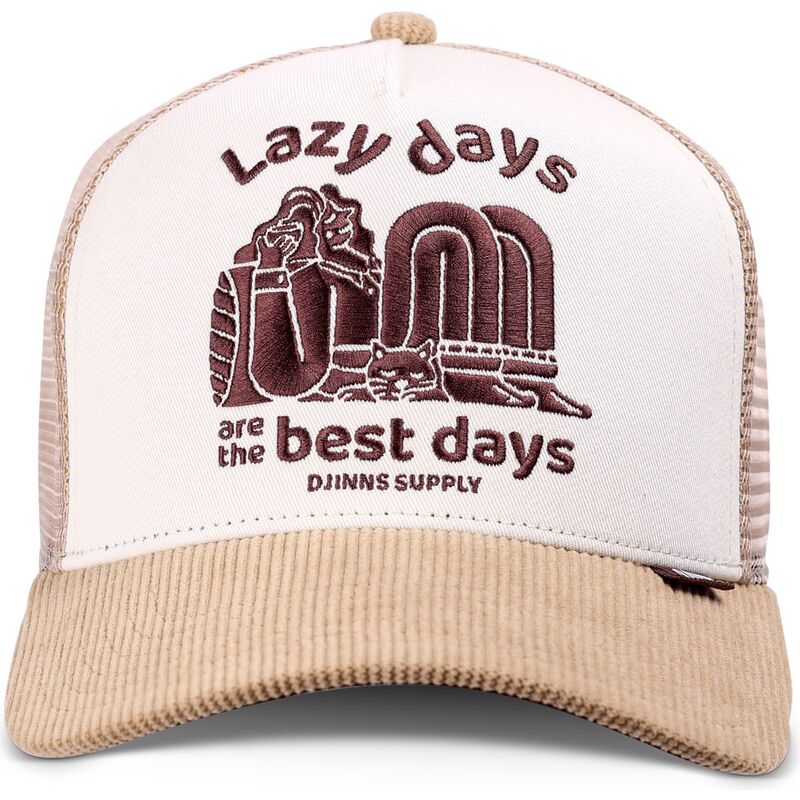 kasketter-buet-khaki-snapback-hft-lazy-days-af-djinns