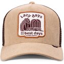 kasketter-buet-khaki-snapback-hft-lazy-days-af-djinns