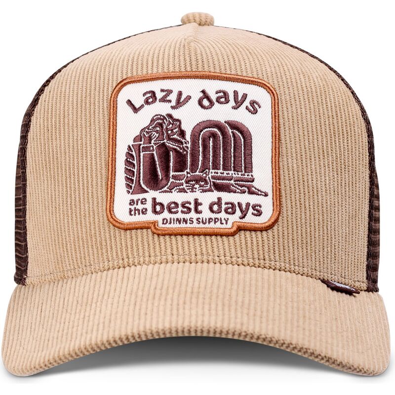 kasketter-buet-khaki-snapback-hft-lazy-days-af-djinns