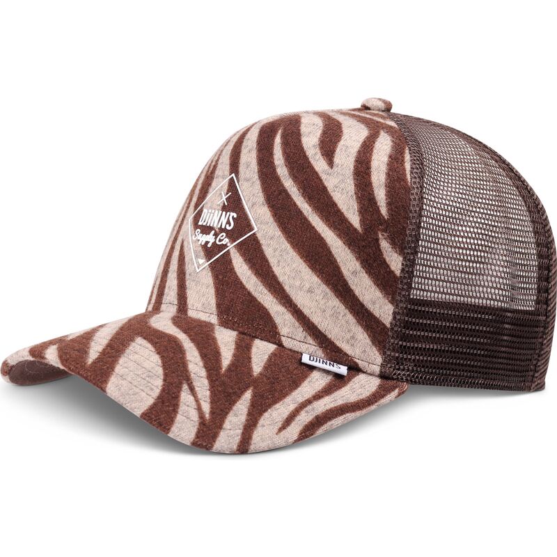 kasketter-buet-brun-snapback-hft-rubbertigerstripes-af-djinns