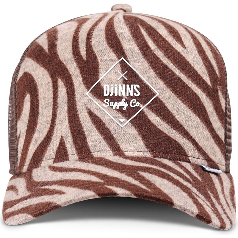 kasketter-buet-brun-snapback-hft-rubbertigerstripes-af-djinns