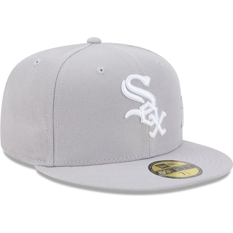 kasketter-flad-gra-tilpasset-59fifty-side-script-fra-chicago-white-sox-mlb-af-new-era