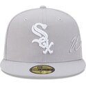 kasketter-flad-gra-tilpasset-59fifty-side-script-fra-chicago-white-sox-mlb-af-new-era