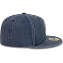 kasketter-flad-marinebla-tilpasset-59fifty-washed-fra-new-york-yankees-mlb-af-new-era