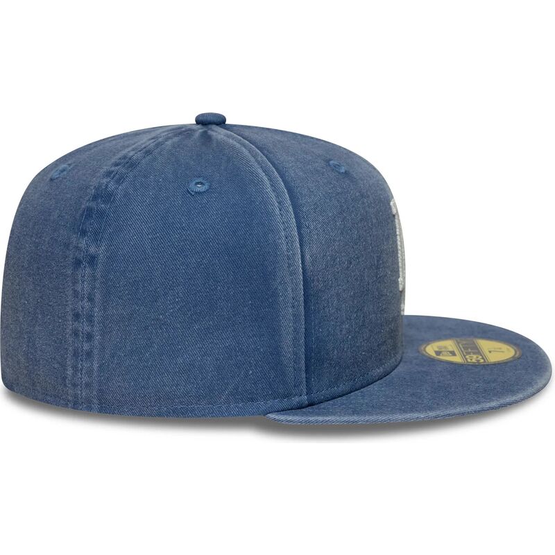 kasketter-flad-bla-tilpasset-59fifty-washed-fra-los-angeles-dodgers-mlb-af-new-era