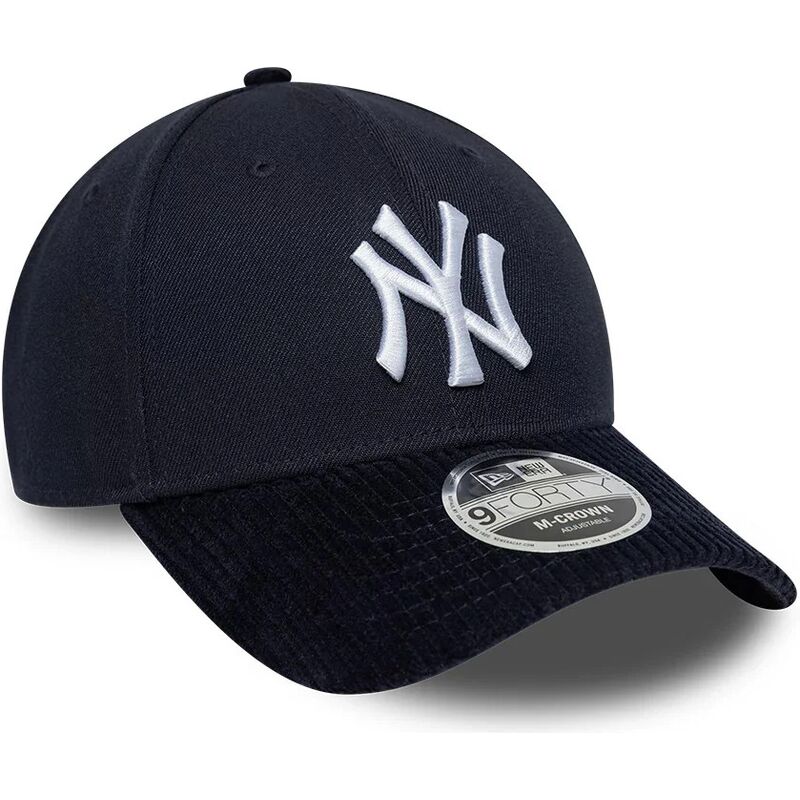 kasketter-buet-marinebla-snapback-9forty-m-crown-cord-visor-fra-new-york-yankees-mlb-af-new-era