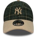 kasketter-buet-gron-justerbar-rem-9twenty-mix-check-fra-new-york-yankees-mlb-af-new-era