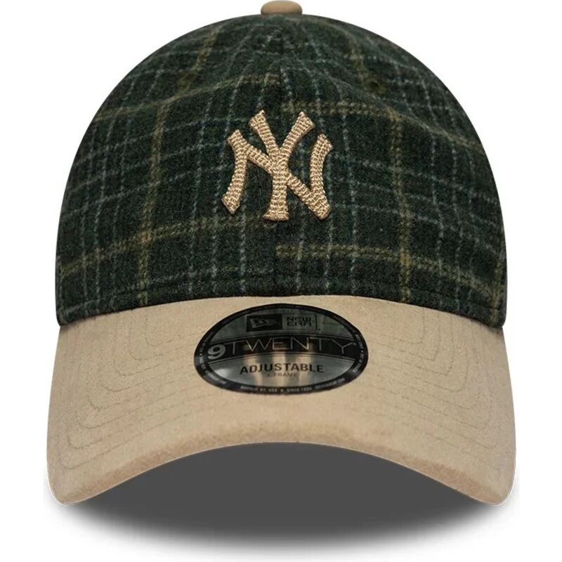kasketter-buet-gron-justerbar-rem-9twenty-mix-check-fra-new-york-yankees-mlb-af-new-era