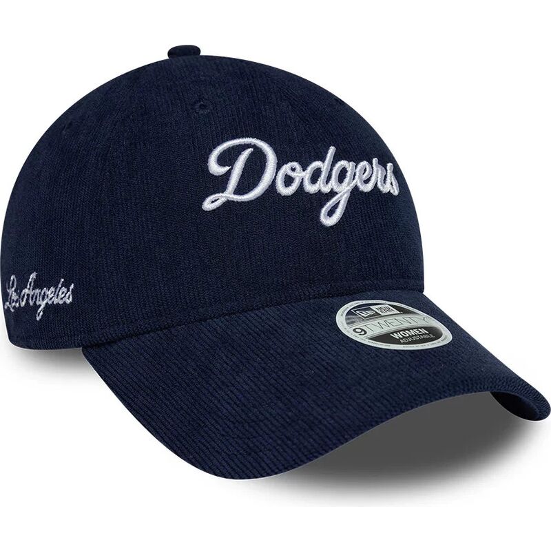 kasketter-buet-marinebla-justerbar-rem-9twenty-cord-script-fra-los-angeles-dodgers-mlb-af-new-era