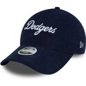 kasketter-buet-marinebla-justerbar-rem-9twenty-cord-script-fra-los-angeles-dodgers-mlb-af-new-era