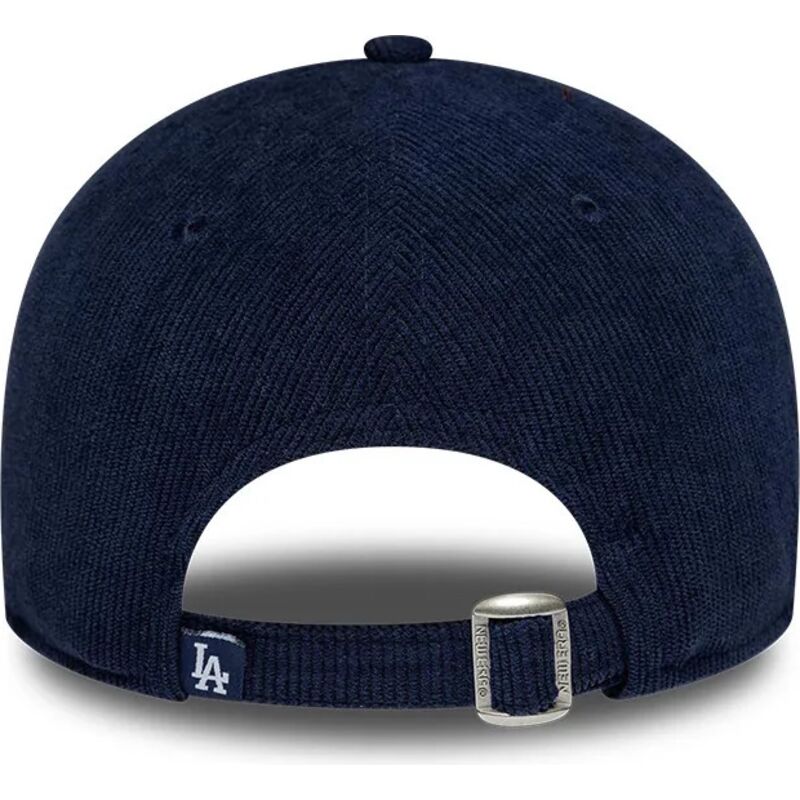 kasketter-buet-marinebla-justerbar-rem-9twenty-cord-script-fra-los-angeles-dodgers-mlb-af-new-era