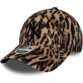 Kasketter buet leopard justerbar rem 9FORTY Ocelot Print fra New York Yankees MLB af New Era