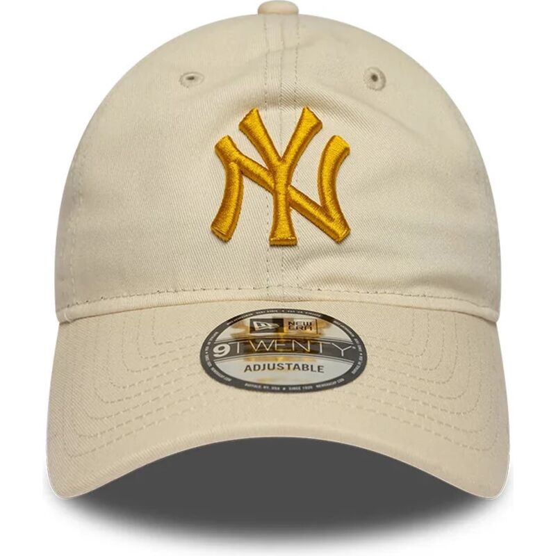 kasketter-buet-beige-justerbar-rem-dorado-9twenty-league-essential-fra-new-york-yankees-mlb-af-new-era