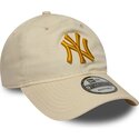 kasketter-buet-beige-justerbar-rem-dorado-9twenty-league-essential-fra-new-york-yankees-mlb-af-new-era
