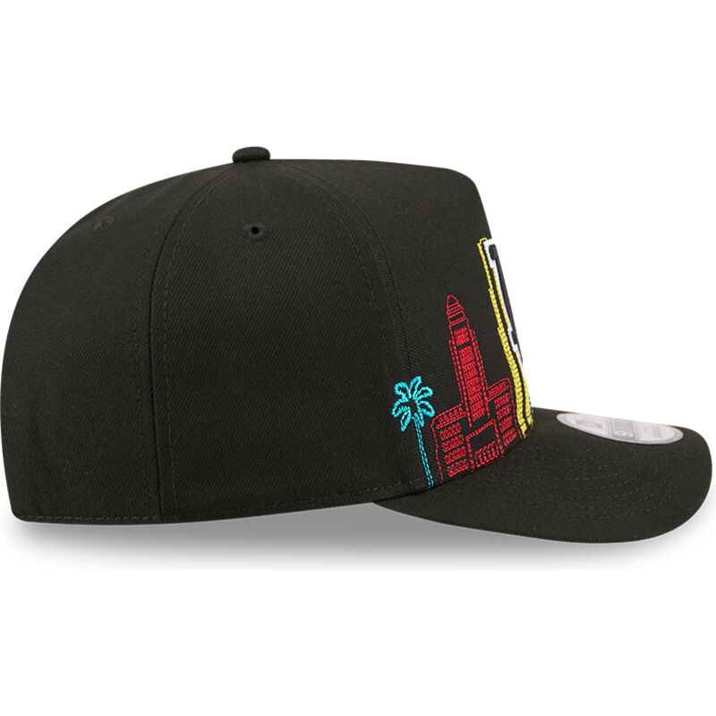kasketter-buet-sort-snapback-9fifty-a-frame-precurved-skyline-fra-los-angeles-dodgers-mlb-af-new-era