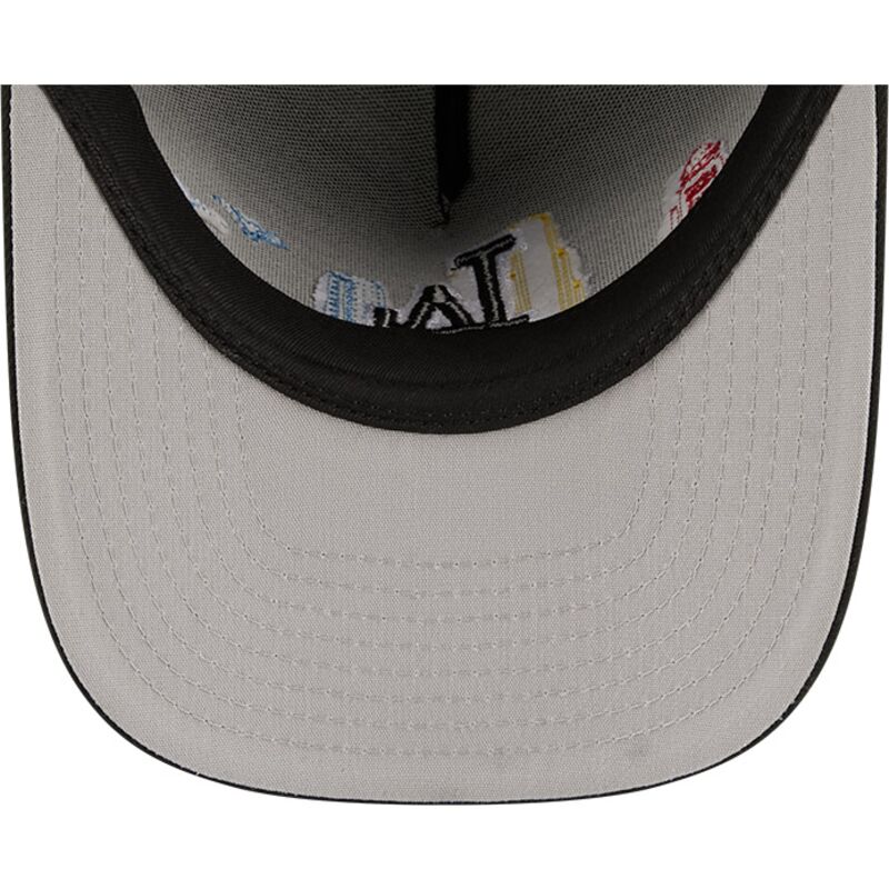 kasketter-buet-sort-snapback-9fifty-a-frame-precurved-skyline-fra-los-angeles-dodgers-mlb-af-new-era