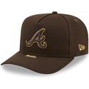 kasketter-buet-brun-snapback-9fifty-a-frame-precurved-visor-pin-fra-atlanta-braves-mlb-af-new-era