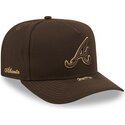kasketter-buet-brun-snapback-9fifty-a-frame-precurved-visor-pin-fra-atlanta-braves-mlb-af-new-era