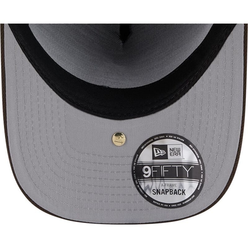 kasketter-buet-brun-snapback-9fifty-a-frame-precurved-visor-pin-fra-atlanta-braves-mlb-af-new-era