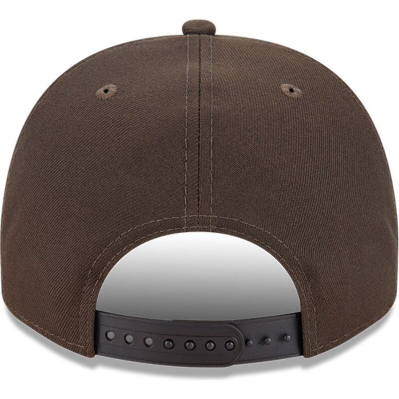 kasketter-buet-brun-snapback-9fifty-a-frame-precurved-visor-pin-fra-los-angeles-dodgers-mlb-af-new-era